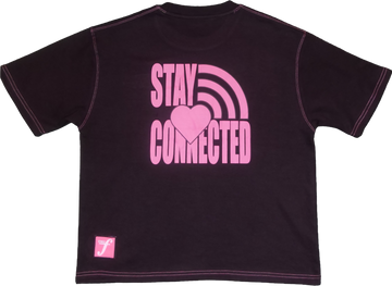STAY CONNECTED OVERSIZED T-SHIRT [BLACK]